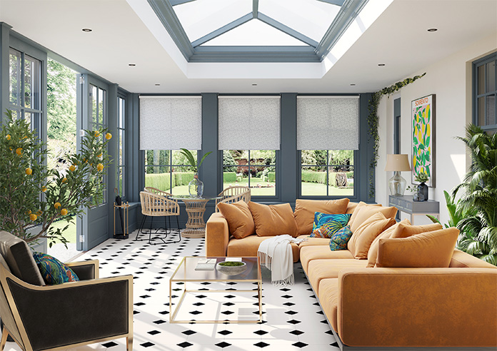 Delicate Foliage, Cloud Grey - Twist&Fit Roller Blind - Image 8